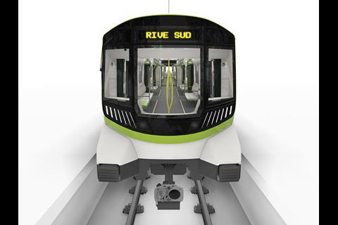 The Montréal REM cars will have wide doors to facilitate passenger flow, with vibration mitigation and real-time passenger information systems.